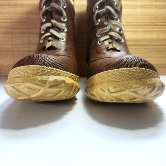 Vintage Miner Rubber Boots Hunting Boots Men's 8 Lace up Steel Arch - Picture 6 of 16